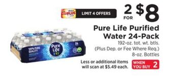 ShopRite Purified water 24-pack offer