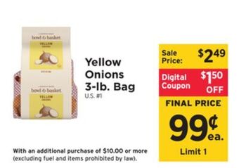ShopRite Yellow onions offer