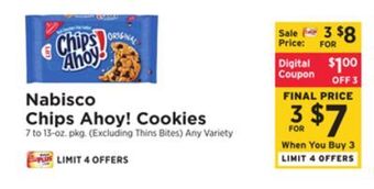 ShopRite Chips ahoy! cookies offer