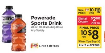 ShopRite Sports drink offer