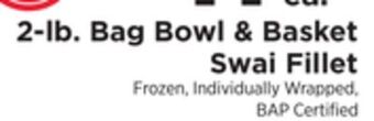 ShopRite 2-lb. bag swai fillet offer