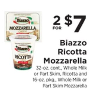 ShopRite Ricotta mozzarella offer