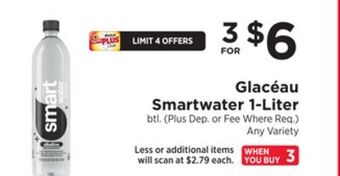 ShopRite Smartwater 1-liter offer