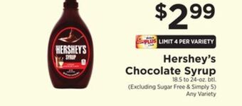 ShopRite Chocolate syrup offer