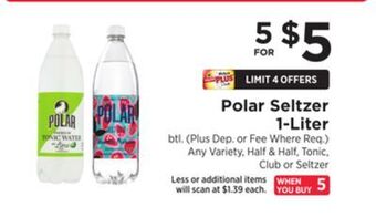ShopRite Seltzer 1-liter offer