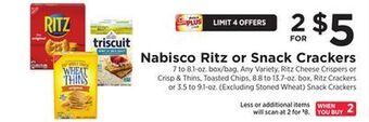 ShopRite Ritz or snack crackers offer