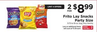 ShopRite Frito lay snacks party size offer