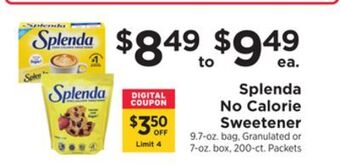 ShopRite No calorie sweetener offer