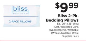 ShopRite 2-pk. bedding pillows offer