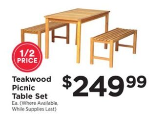 ShopRite Teakwood picnic table set offer