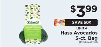ShopRite Hass avocados 5-ct. bag offer