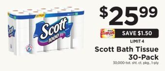 ShopRite Bath tissue 30-pack offer
