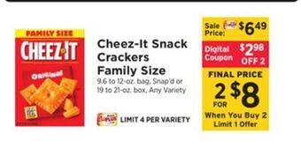 ShopRite Snack crackers family size offer