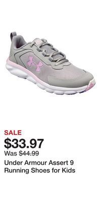Cabela's Under armour assert 9 running shoes for kids offer