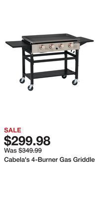 Cabela's Cabela's 4-burner gas griddle offer