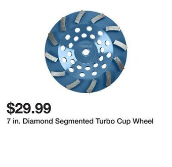 Harbor Freight Tools 7 in. diamond segmented turbo cup wheel offer