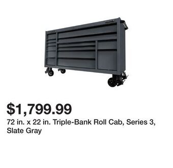 Harbor Freight Tools 72 in. x 22 in. triple-bank roll cab, series 3, slate gray offer