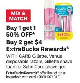 CVS Gillette, Venus disposable razors offer