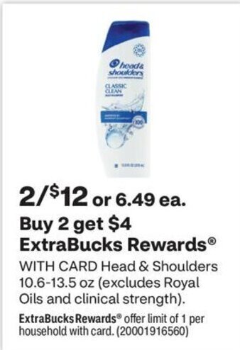 CVS Head & Shoulders 10.6-13.5 oz offer