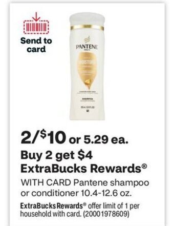 CVS Pantene Shampoo or Conditioner offer