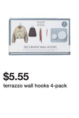 Five Below Terrazzo wall hooks 4-pack offer