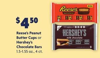 Family Dollar Reese's peanut butter cups or hershey's chocolate bars offer