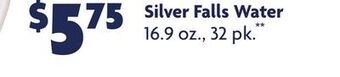 Family Dollar Silver falls water offer
