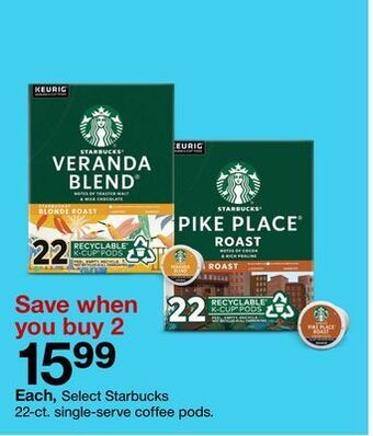 Target Starbucks 22-ct. single-serve coffee pods offer