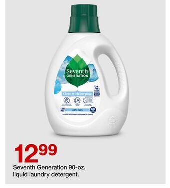 Target Seventh generation 90-oz. liquid laundry detergent offer