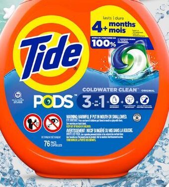 Target Tide pods 76-ct. laundry detergent pacs offer