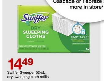 Target Swiffer sweeper 52-ct. dry sweeping cloth refills offer