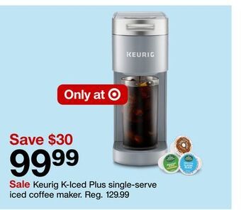 Target Keurig k-iced plus single-serve iced coffee maker offer