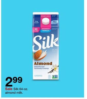 Target Silk 64-oz. almond milk offer