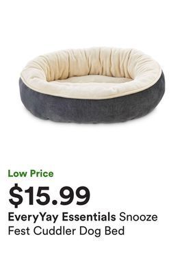 Snooze fest cuddler dog bed