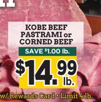 Dearborn Market Kobe beef pastrami or corned beef offer