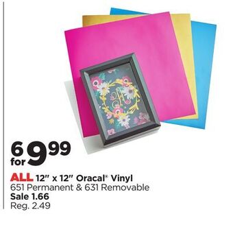 Michaels All 12 x 12 oracal® vinyl offer