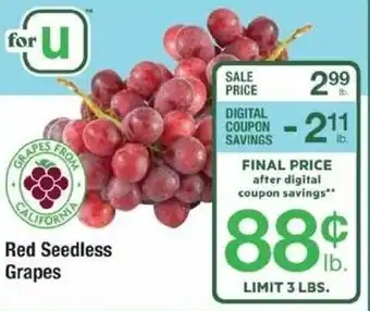ACME Red Seedless Grapes offer