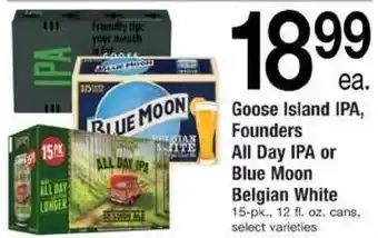 ACME Goose Island IPA,Founders All Day IPA Or Blue Moon Belgian White offer