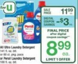 ACME All Ultra Laundry Detergent offer