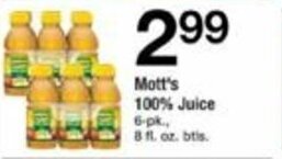 ACME Mott's 100% Juice offer