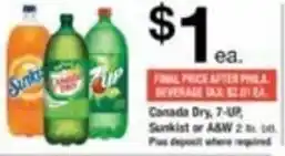ACME Canada Dry, 7-UP,Sunkist offer