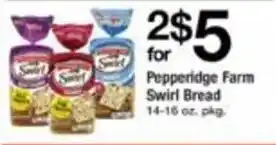 ACME Pepperidge Farm Swirl Bread 14-16 oz offer