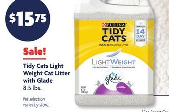 Family Dollar Tidy cats light weight cat litter with glade offer