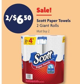Family Dollar Scott paper towels offer