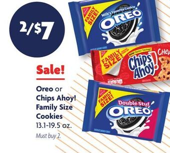 Family Dollar Oreo or chips ahoy! family size cookies offer