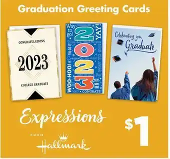 Dollar Tree Graduation greeting cards offer