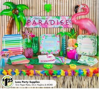Dollar Tree Luau party supplies offer