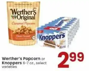 Albertsons Werther's Popcorn Knoppers offer
