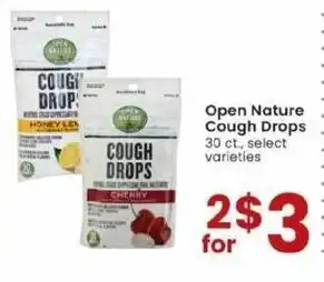 Albertsons Open Nature Cough Drops offer