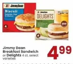 Albertsons Jimmy Dean Breakfast Sandwich Or Delights offer
